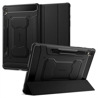 Spigen Rugged Armor Pro Bookcase voor de Samsung Galaxy Tab S9 - Zwart - 11