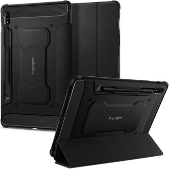 Spigen Rugged Armor Pro Samsung Galaxy Tab S8 / S7 Book Case Zwart