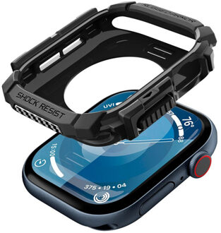Spigen Rugged Armor™ Case voor de Apple Watch 10 / 11 - 46 mm - Matte Black Zwart