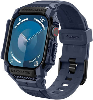 Spigen Rugged Armor™ Pro Case voor de Apple Watch 10 - 42 mm - Navy Blue Blauw