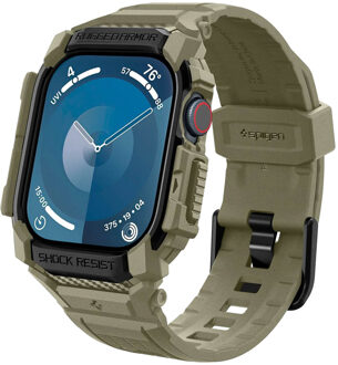 Spigen Rugged Armor™ Pro Case voor de Apple Watch Series 10 / 11 - 46 mm - Vintage Khaki Groen
