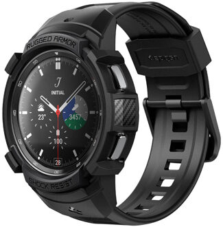 Spigen Rugged Armor™ Pro Case voor de Samsung Galaxy Watch 4 - 46 mm - Black Zwart