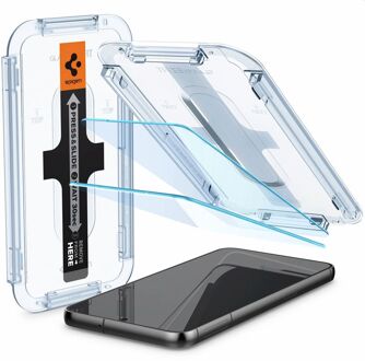 Spigen Samsung Galaxy S23+ Screen Protector Spigen Glass Met Montage Frame EZ FIT - 2 Pack transparant