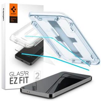 Spigen Samsung Galaxy S24 Screen Protector Spigen Glass Met Montage Frame EZ FIT - 2 Pack transparant