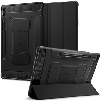 Spigen Samsung Galaxy Tab S9 FE+ Spigen Rugged Armor Pro Folio Case - Zwart