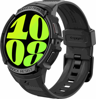 Spigen Samsung Galaxy Watch6 44mm Hoesje - Spigen Rugged Armor Pro Case - Zwart