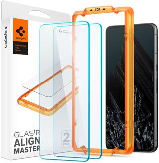 Spigen Screenprotector geschikt voor Google Pixel 8 Pro - Tempered Glas met Montage 2 stuks - Transparant