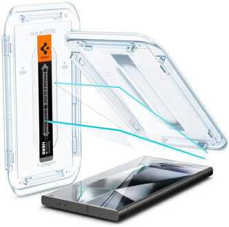 Spigen Screenprotector geschikt voor Samsung Galaxy S24 Ultra - Tempered Glas met Montage 2 stuks - Transparant