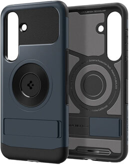 Spigen Slim Armor Backcover MagSafe voor de Samsung Galaxy S25 Plus - Metal Slate Donkergrijs