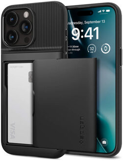 Spigen Slim Armor CS Backcover voor de Apple iPhone 15 Pro Max - Zwart