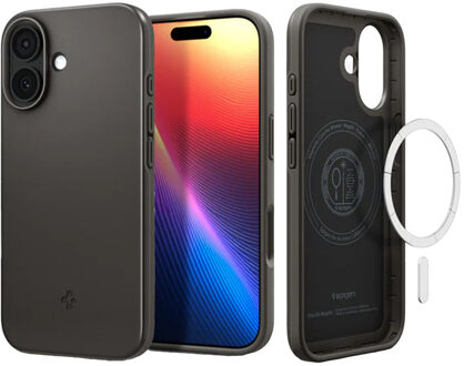 Spigen Thin Fit Backcover MagSafe voor de Apple iPhone 17 - Gunmetal Grijs