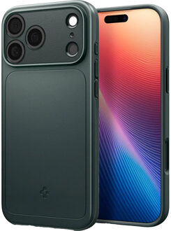 Spigen Thin Fit Backcover MagSafe voor de Apple iPhone 17 Pro Max - Abyss Green Donkergroen