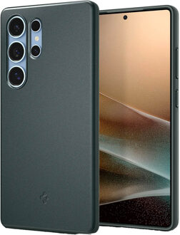 Spigen Thin Fit Backcover MagSafe voor de Samsung Galaxy S25 Ultra - Abyss Green Donkergroen