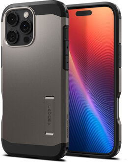 Spigen Tough Armor Backcover MagSafe voor de Apple iPhone 16 Pro - Gunmetal Grijs