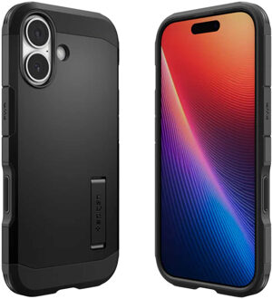 Spigen Tough Armor Backcover MagSafe voor de Apple iPhone 17 - Black Zwart