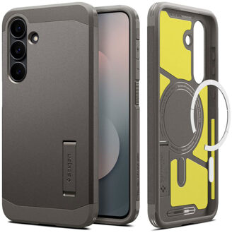 Spigen Tough Armor Backcover MagSafe voor de Samsung Galaxy S25 FE - Gunmetal Donkergrijs