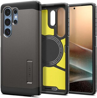 Spigen Tough Armor Backcover MagSafe voor de Samsung Galaxy S25 Ultra - Gunmetal Grijs