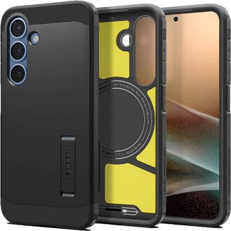 Spigen Tough Armor Backcover MagSafe voor de Samsung Galaxy S25 - Zwart