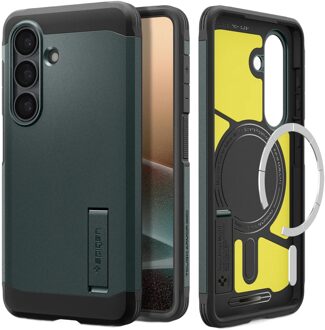 Spigen Tough Armor Backcover MagSafe voor de Samsung Galaxy S26 - Black Zwart