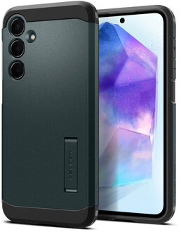 Spigen Tough Armor Backcover voor de Samsung Galaxy A55 - Abyss Green Donkergroen
