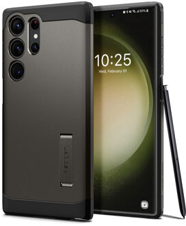 Spigen Tough Armor Backcover voor de Samsung Galaxy S23 Ultra - Gunmetal Grijs