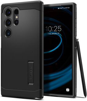 Spigen Tough Armor Backcover voor de Samsung Galaxy S24 Ultra - Black Zwart