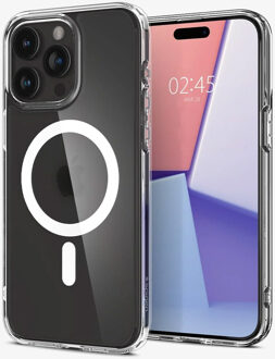 Spigen Ultra Hybrid Backcover MagSafe voor de Apple iPhone 15 Pro - Frost Clear Wit