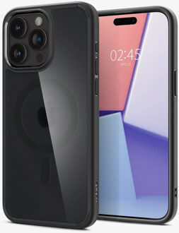 Spigen Ultra Hybrid Backcover MagSafe voor de Apple iPhone 15 Pro Max - Frost Black Zwart
