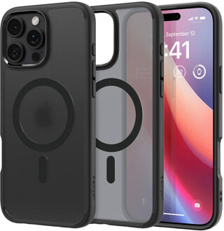 Spigen Ultra Hybrid Backcover MagSafe voor de Apple iPhone 16 Pro - Frost Black Zwart