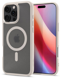 Spigen Ultra Hybrid Backcover MagSafe voor de Apple iPhone 16 Pro - Frost Natural Titanium Transparant