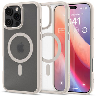Spigen Ultra Hybrid Backcover MagSafe voor de Apple iPhone 16 Pro Max - Frost Natural Titanium Transparant