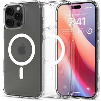 Spigen Ultra Hybrid Backcover MagSafe voor de Apple iPhone 16 Pro Max - Frosted Clear Transparant
