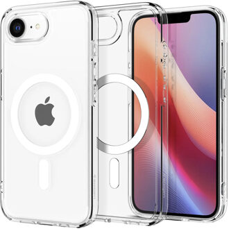 Spigen Ultra Hybrid Backcover MagSafe voor de Apple iPhone 16e - Clear / White Transparant