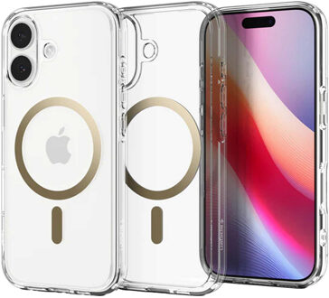 Spigen Ultra Hybrid Backcover MagSafe voor de Apple iPhone 17 - Clear Gold Transparant