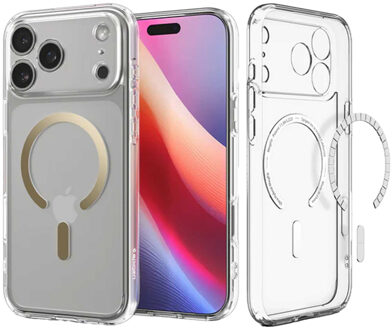 Spigen Ultra Hybrid Backcover MagSafe voor de Apple iPhone 17 Pro - Clear Gold Transparant