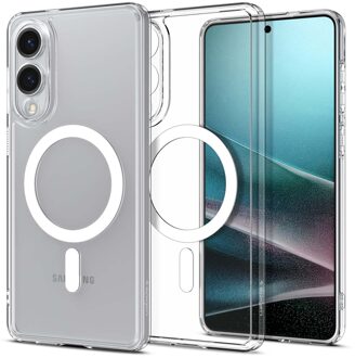 Spigen Ultra Hybrid Backcover MagSafe voor de Samsung Galaxy S25 Edge - Clear / White Transparant