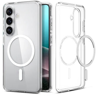 Spigen Ultra Hybrid Backcover MagSafe voor de Samsung Galaxy S26 Plus - Clear / White Transparant