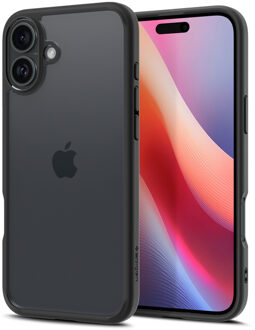 Spigen Ultra Hybrid Backcover voor de Apple iPhone 16 - Matte Black Zwart