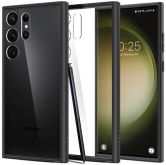 Spigen Ultra Hybrid Backcover voor de Samsung Galaxy S23 Ultra - Zwart