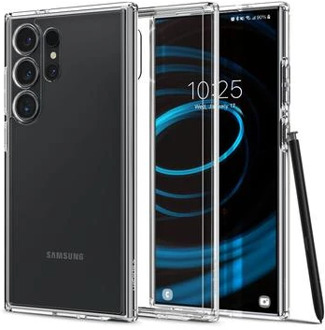 Spigen Ultra Hybrid Backcover voor de Samsung Galaxy S24 Ultra - Crystal Clear Transparant
