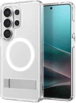 Spigen Ultra Hybrid S MagSafe voor de Samsung Galaxy S26 Ultra - Clear / White Transparant
