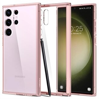 Spigen Ultra Hybrid Samsung Galaxy S23 Ultra 5G Hoesje - Rosa
