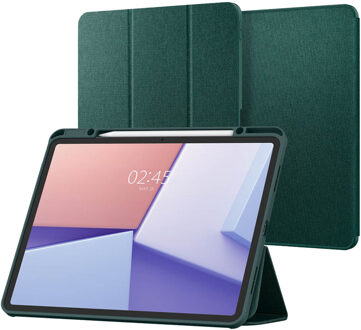 Spigen Urban Fit Bookcase voor de Apple iPad Air 13 inch (2025) M3 / (2024) M2 - Midnight Green Groen