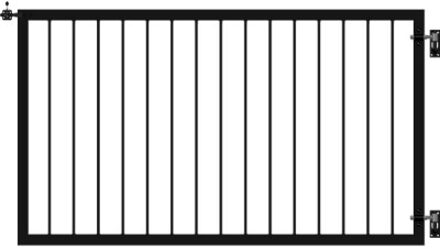 Spijlenpoort Zwart 150 x 85 CM Black