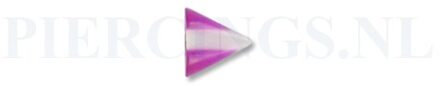 Spike 1.6 mm acryl paars met witte lijn