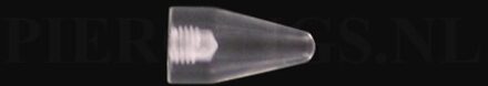 Spike 1.6 mm acryl transparant groot