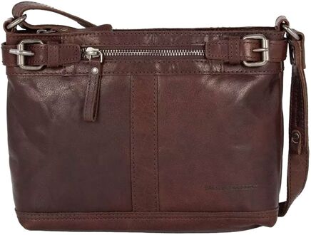 Spikes & Sparrow Arkansas Crossbody brown damestas Bruin - H 19 x B 25 x D 6 cm