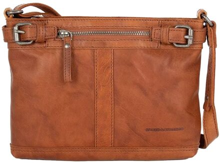 Spikes & Sparrow Crossbodytas Bronco Leer - cognac