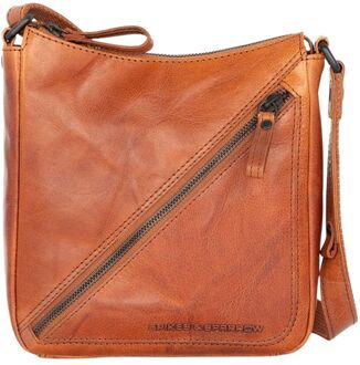 Spikes & Sparrow Florielle Crossbody brandy damestas Cognac - H 19 x B 20 x D 5 cm