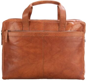 Spikes & Sparrow Laptoptas Bronco Leer - cognac